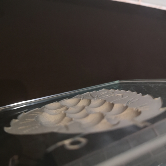 3 for$15 Lot Of 4, Clear Glass Coasters Etched Silver Grapes & Matching Cheese - Picture 6 of 9